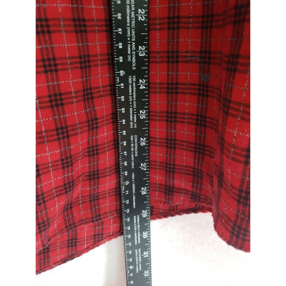 Men's Enro English Twill Red Plaid Shirt Med long sleeve Hong Kong - Picture 6 of 7